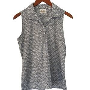 EP ProTour Tech Sleeveless Collared Top/Tank, Golf, Tennis, Floral, Starburst M